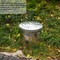 Gardenised Round Galvanized Steel, Trash Can with Lid - Durable Metal Bucket for Backyard, Lawn, Garden and Yard Use - Weather-Resistant Garbage Can for Indoor and Outdoor